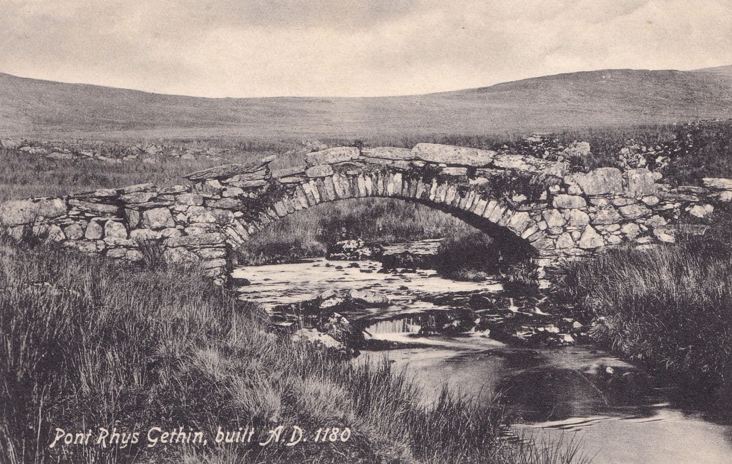 Pont Rhys Gethin Betwys Y Coed Old Postcard