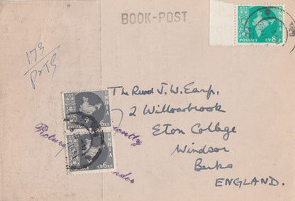 Poona India Theological College Antique Prayer Stamp Postcard  Cover