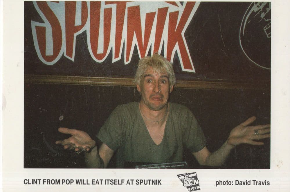 Pop Will Eat Itself Clint At Birmingham Pub Rare Postcard