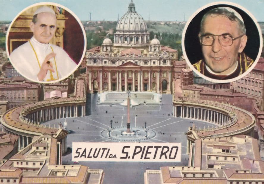 Pope Papst Papa Giovanni Paolo I Saluti Da San Pietro Postcard