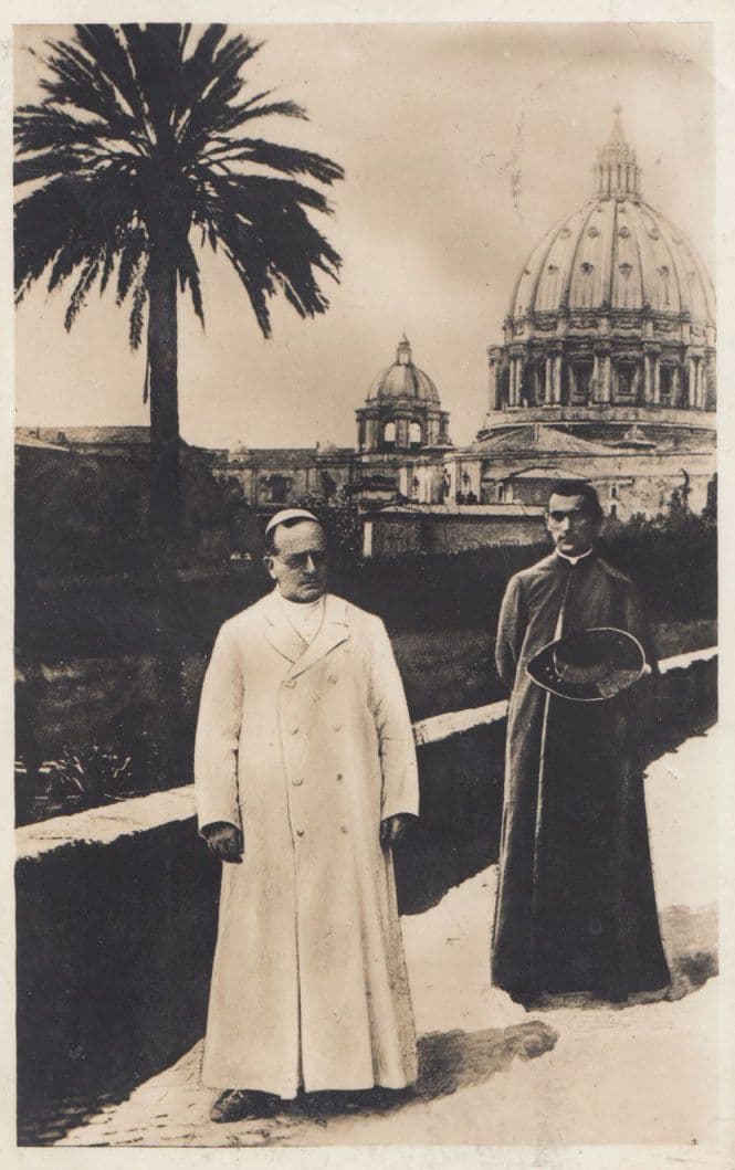 Pope Pio Pius XI Italian Papal Roman Vatican Italy Old Postcard