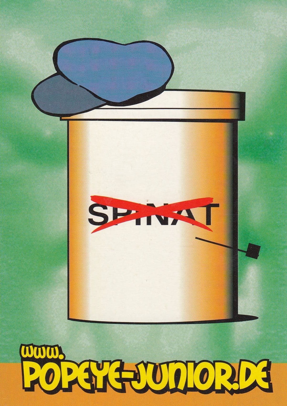 Popeye Junior Spinach German TV Show Advertising Postcard