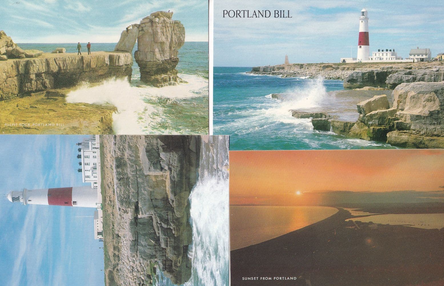 Portland Bell Lighthouse Sunset 4x Dorset Postcard s