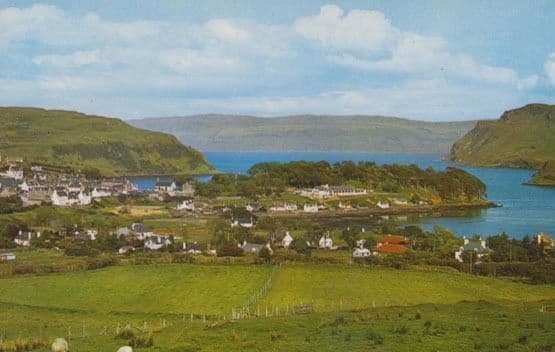 Portree From The Golf Course 1970s Postcard