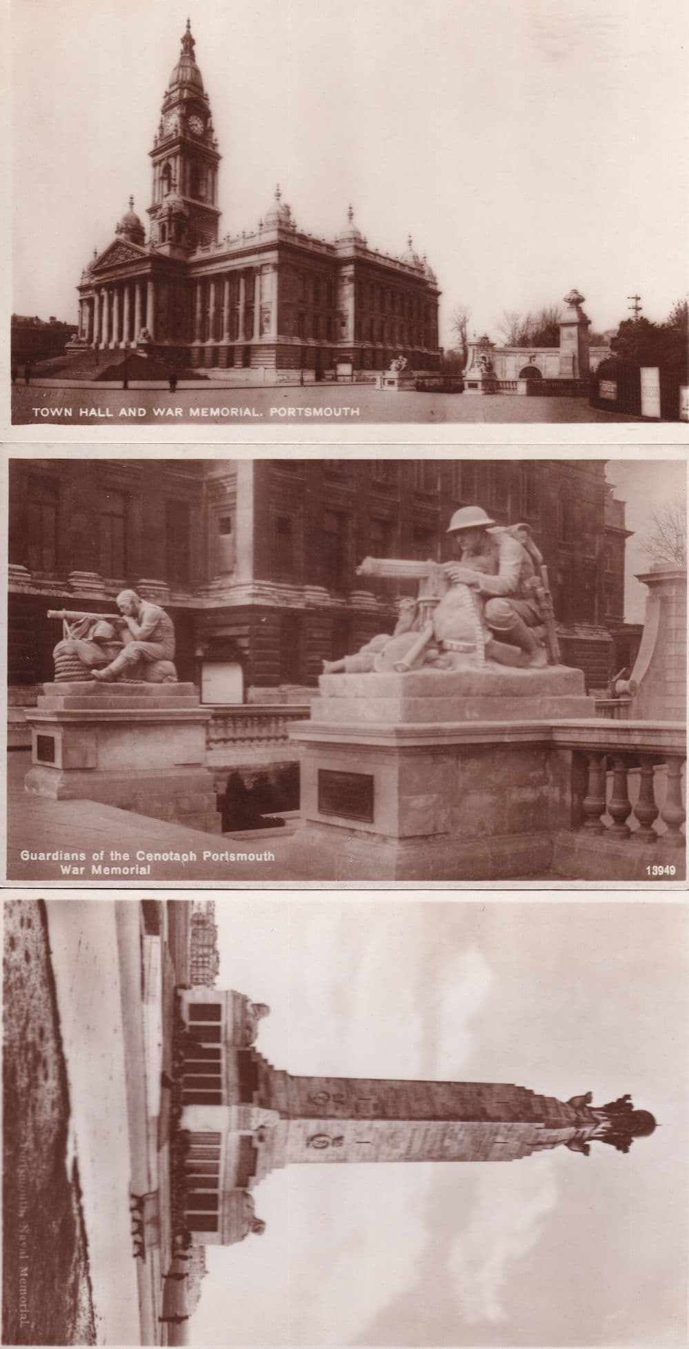 Portsmouth Gardens Of The Cenotaph Military Memorial 3x Postcard s