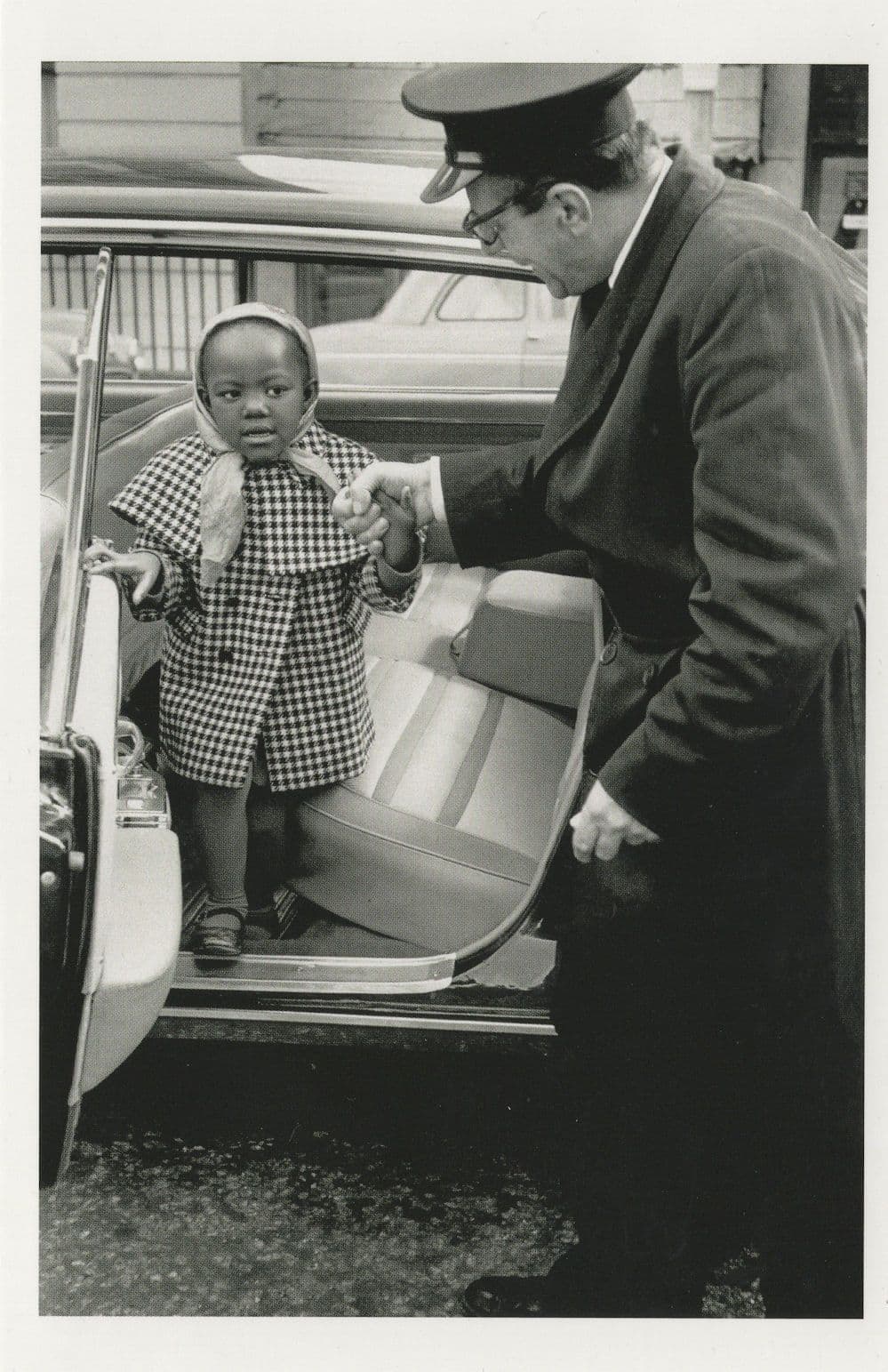 Posh African American Child at Kensington London Chauffeur Postcard