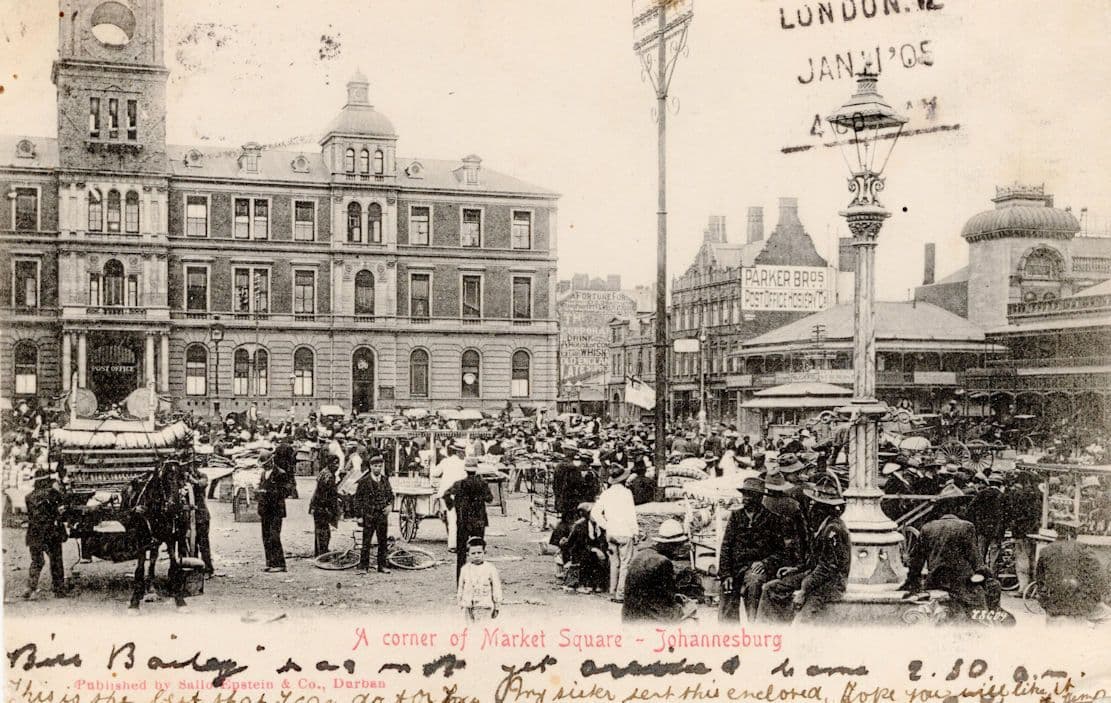 Post Office Hosiery Store Johannesburg South African Old Postcard