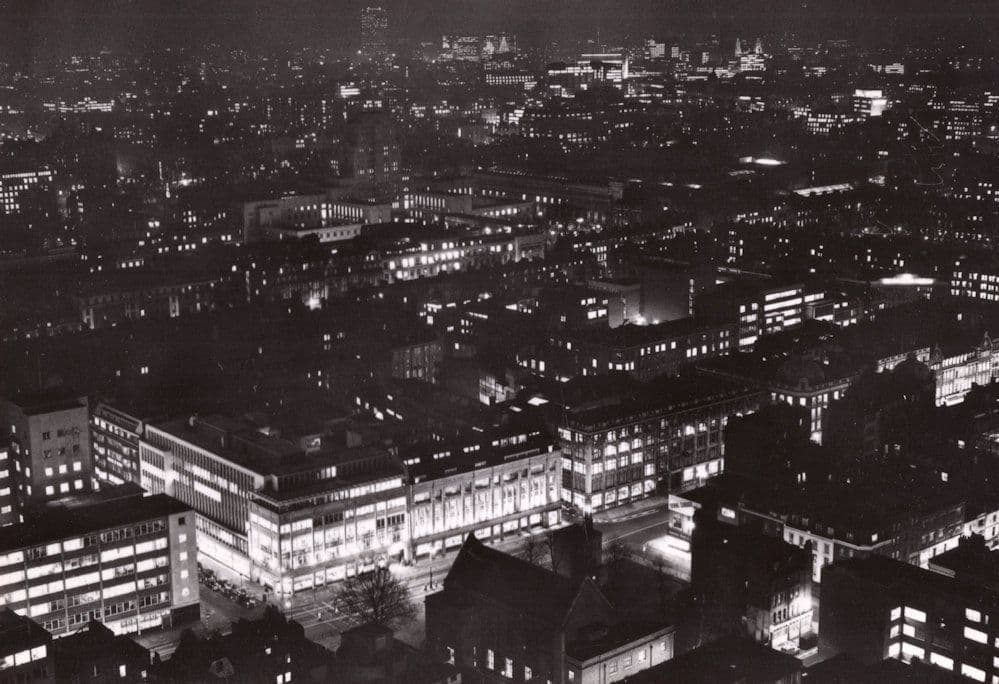 Post Office Tower At Night Tottenham Court Road RPC GPO Postcard