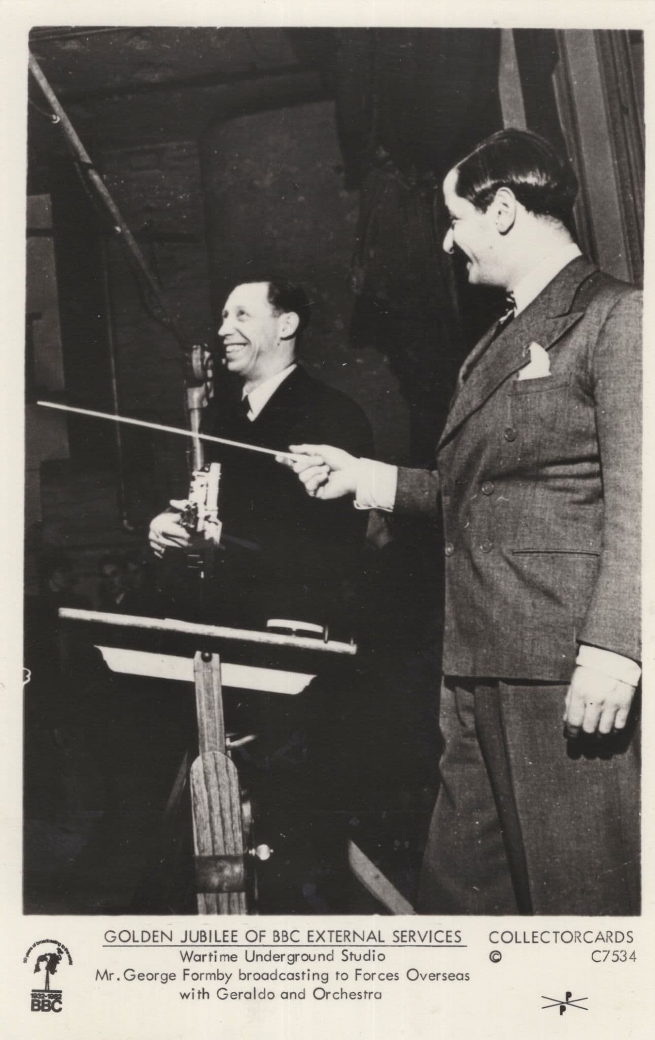 Postcard Golden Jubilee Of BBC External Services George Formby RPC Music Postcard
