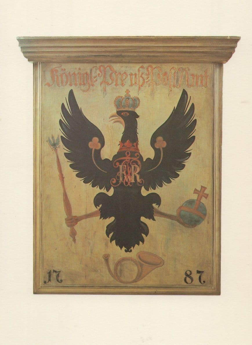 Posthausschild Preuben Hultrop Post Box Sign German Postcard