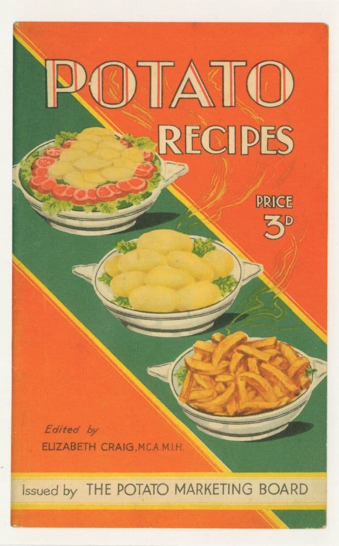 Potato Recipes Potatoes Marketing Board 1936 Book Postcard