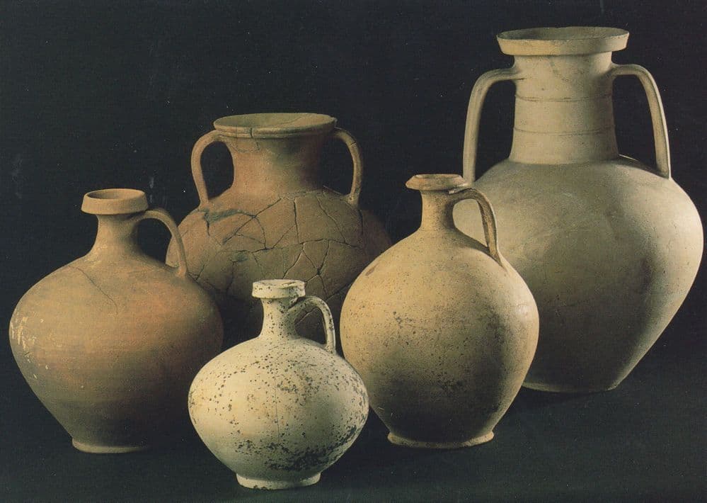 Pottery Flagons Iron Age Clay Antique Jugs British Museum Postcard