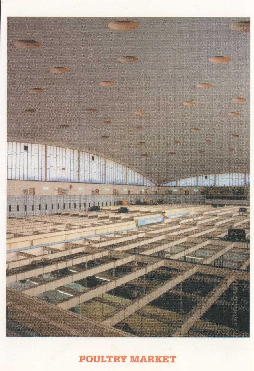 Poultry Market East London EC1 Advertising Postcard