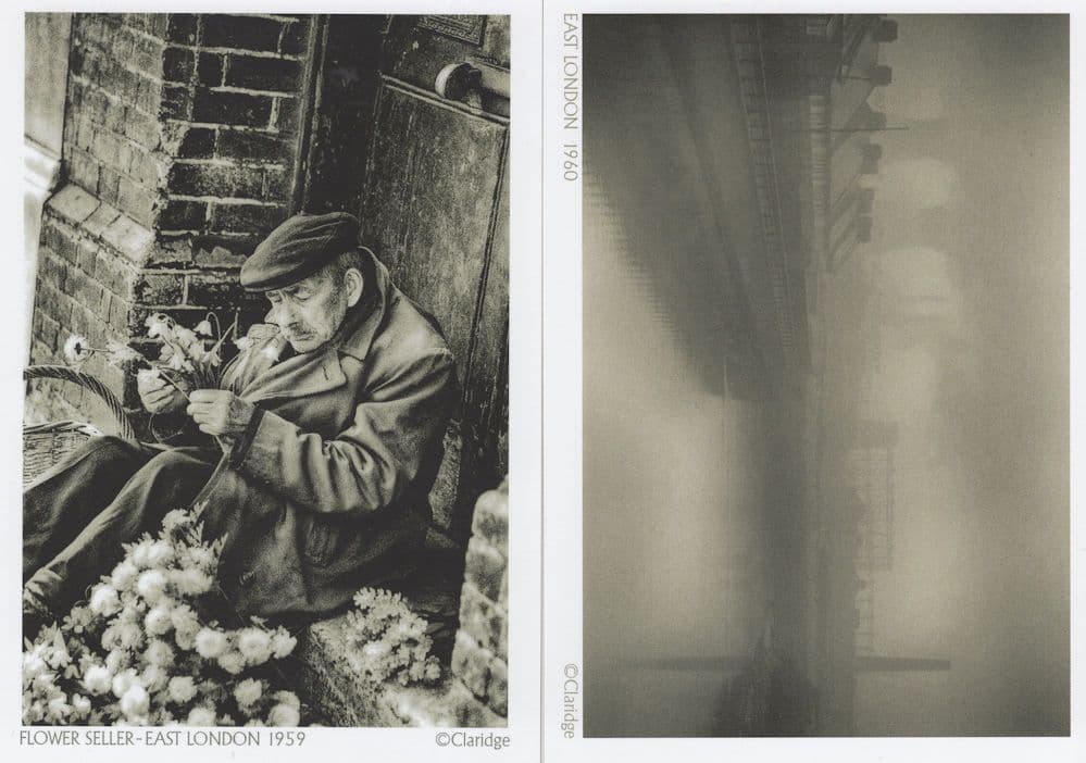 Poverty London Flower Seller 1959 2x Depression Postcard s