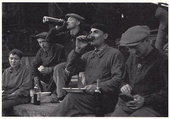 Poverty Paris Drinking On Street French Drunks Real Photo Award Winning Postcard
