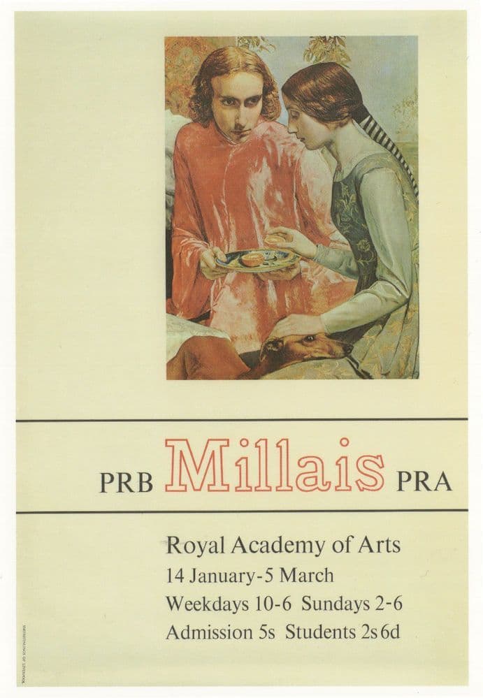 PRB John Millais Isabella Painting 1967 London Exhibition Postcard