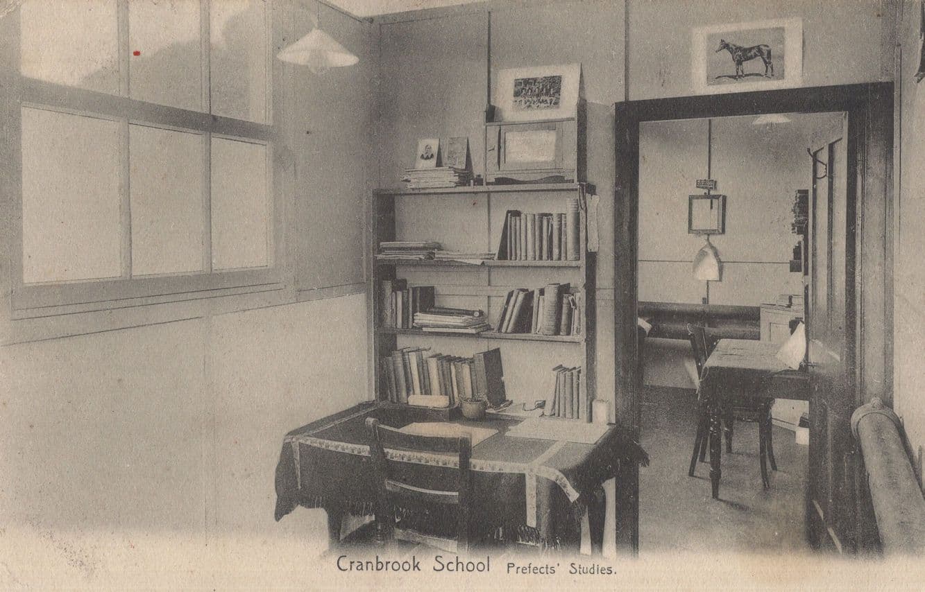 Prefects Study at Cranbrook School Kent Old Postcard