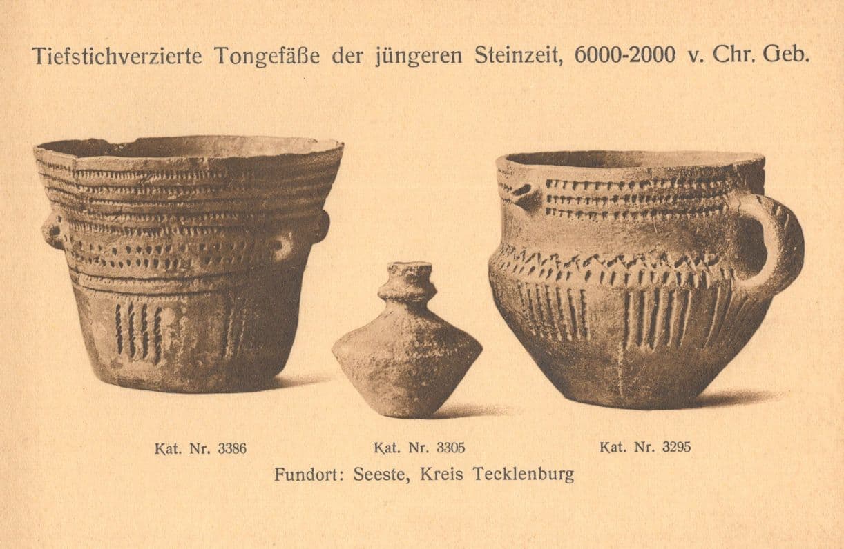 Prehistoric Cup Pot Earthenware Old Hannover Museum Postcard
