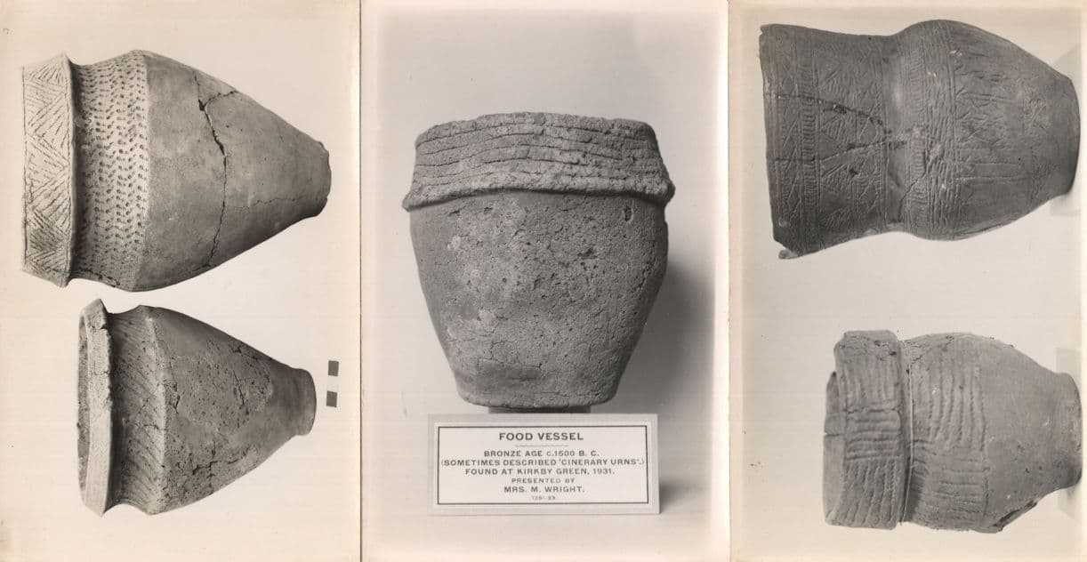 Prehistoric Food Vessel Lincoln Museum 3x Old PB Postcard Photo s