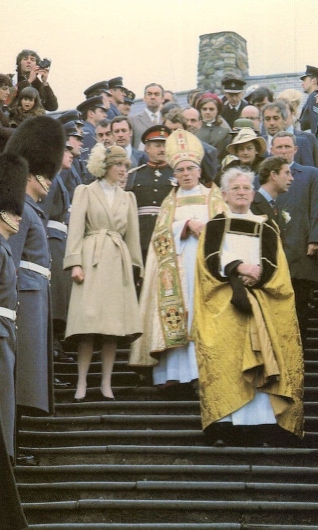 Priest Procession With Princess Diana St Davids Royal Postcard