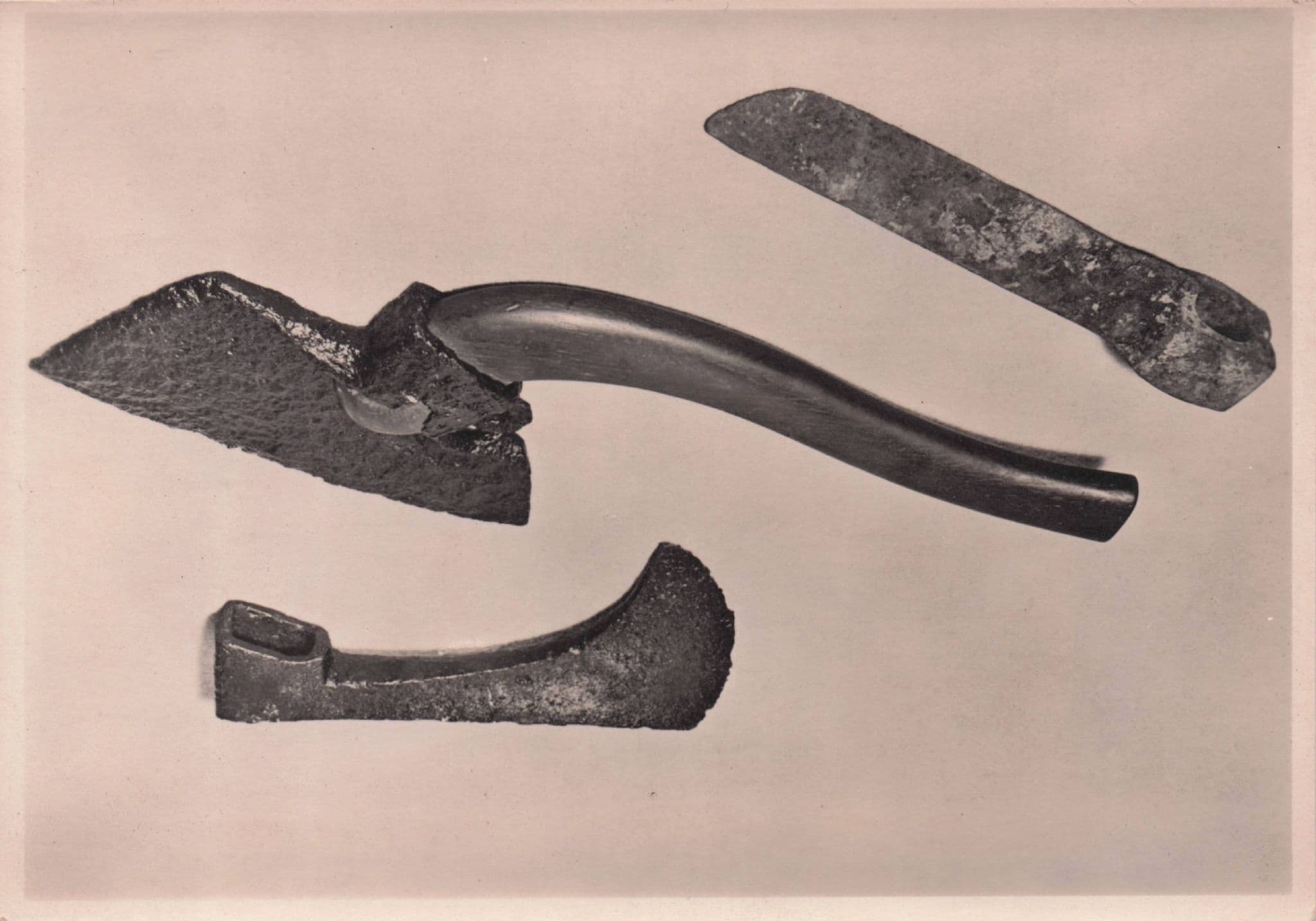 Primitive Hunting Axe Antique Salzburg German Austria Museum RPC Postcard