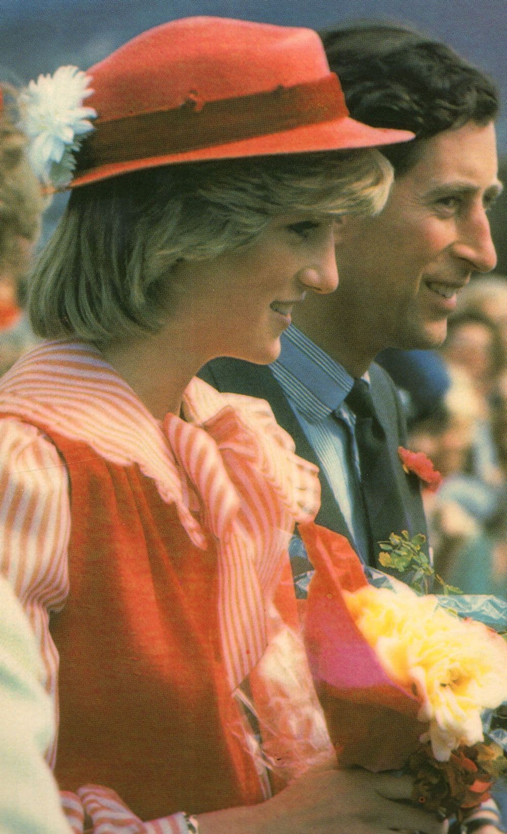 Prince Charles & Diana in Tasmania Hobart Arrival Postcard