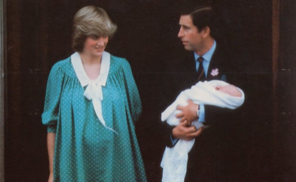 Prince Charles Holds William Baby Royal 1982 Postcard