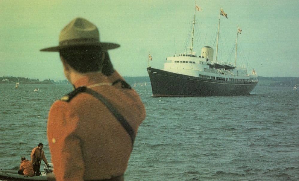 Prince Charles Royal Yacht Edward Island Harbour Canada Postcard