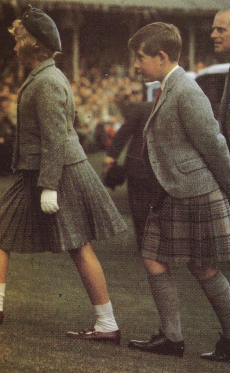 Prince King Charles At Braemar Games Scottish Royal Photo Postcard