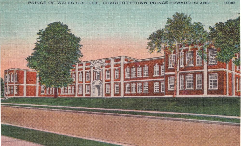 Prince Of Wales College Charlottetown Canada Old Postcard