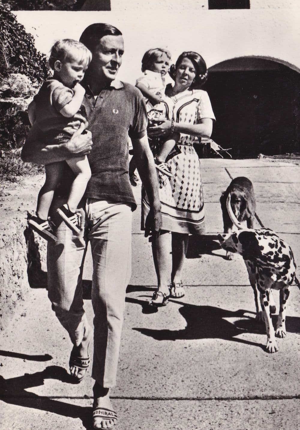 Prince Willem in 1971 Porte Ecole Dalmation Dog Postcard