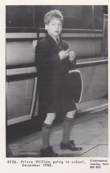 Prince William Going To School Dec 1988 Postcard