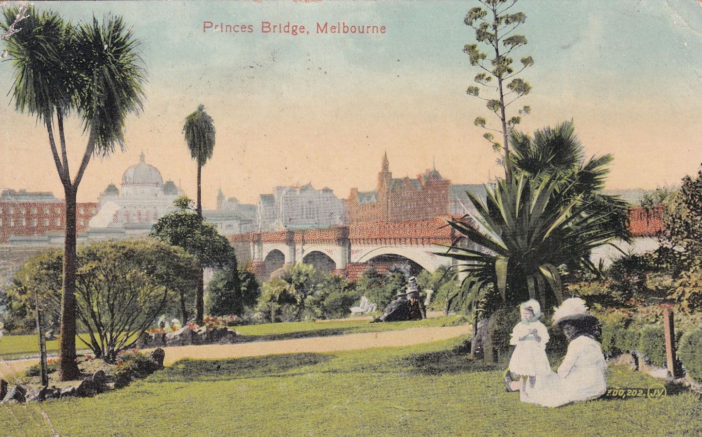 Princes Bridge Melbourne Old Postcard