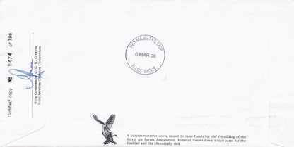 Princes Diana Of Wales 1998 Military Squadrons Of The Royal Air Force Hand Signed FDC