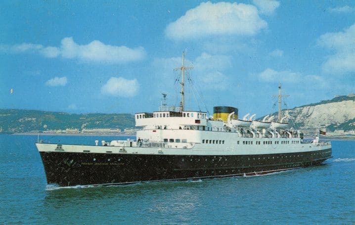 Princes Josephine Charlotte Ship Ferry 1970s Rare Postcard