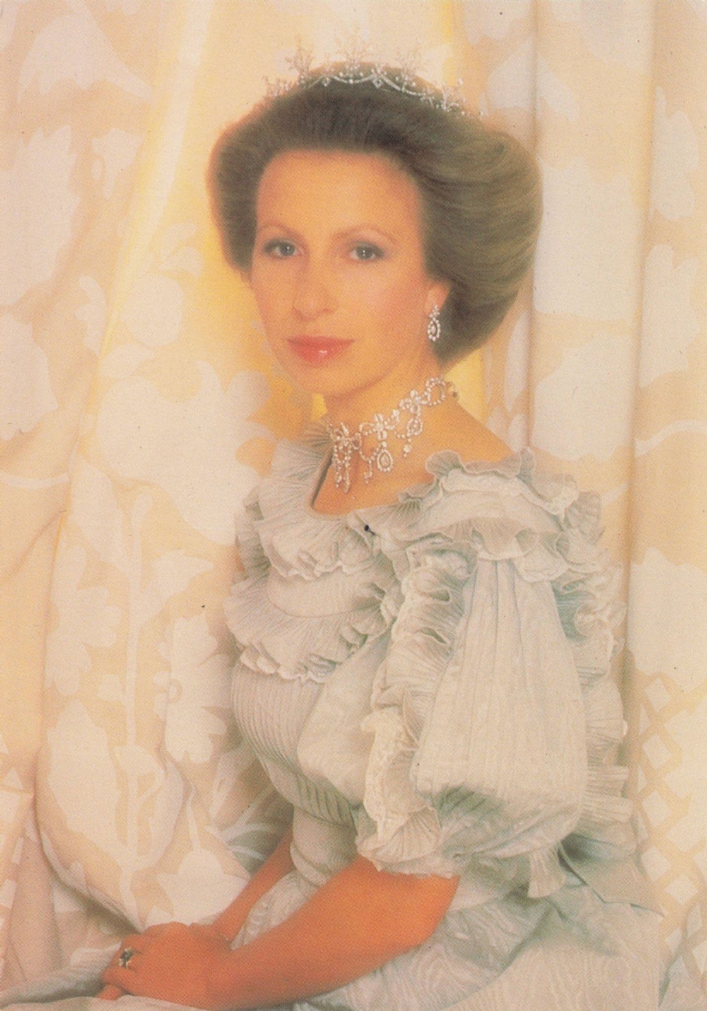 Princess Anne in Stunning Silver Ballroom Dress Royal Photo Postcard