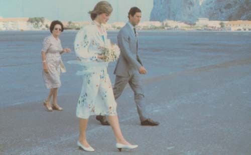 Princess Diana Arrival at Gibraltar Beach 1981 Rare Royal Wedding Postcard