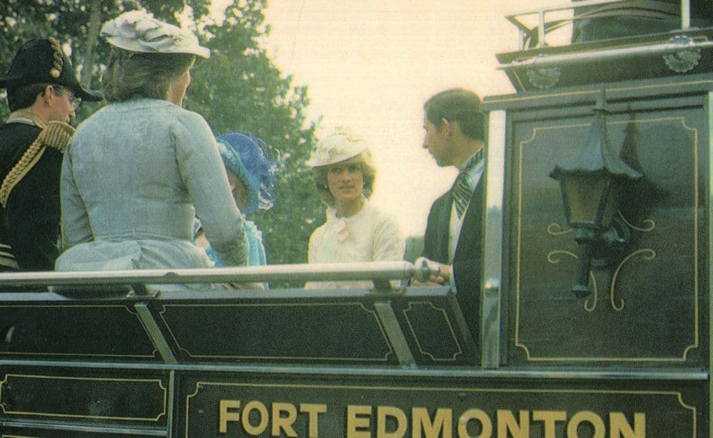 Princess Diana at Fort Edmonton Park Canada BBQ Party Postcard