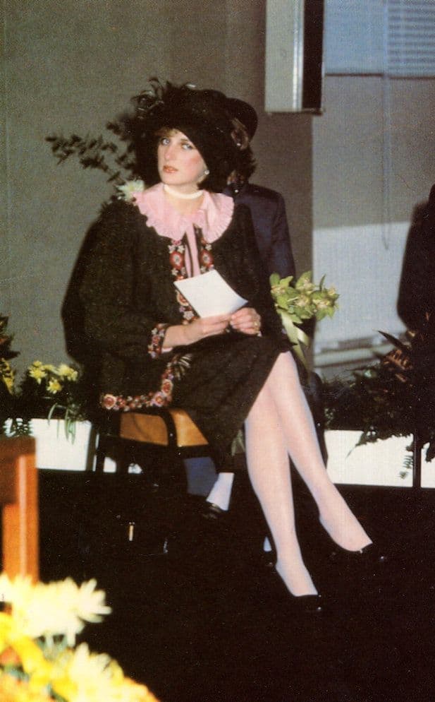 Princess Diana at Northampton Post Office in 1981 Postcard