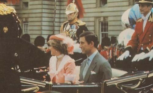 Princess Diana Prince Charles Departure Buckingham Palace Wedding Royal Postcard