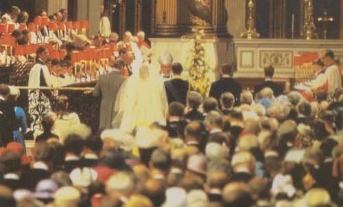 Princess Diana The Solemnization Of Matramony Vows Wedding Rare Royal Postcard