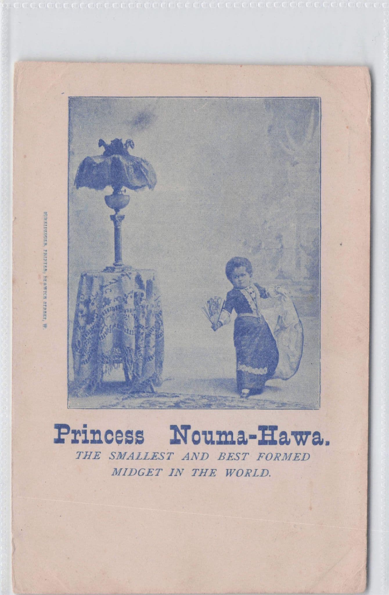 Princess Nouma Hawa Hungarian Midget Dwarf Lion Tamer Old Postcard