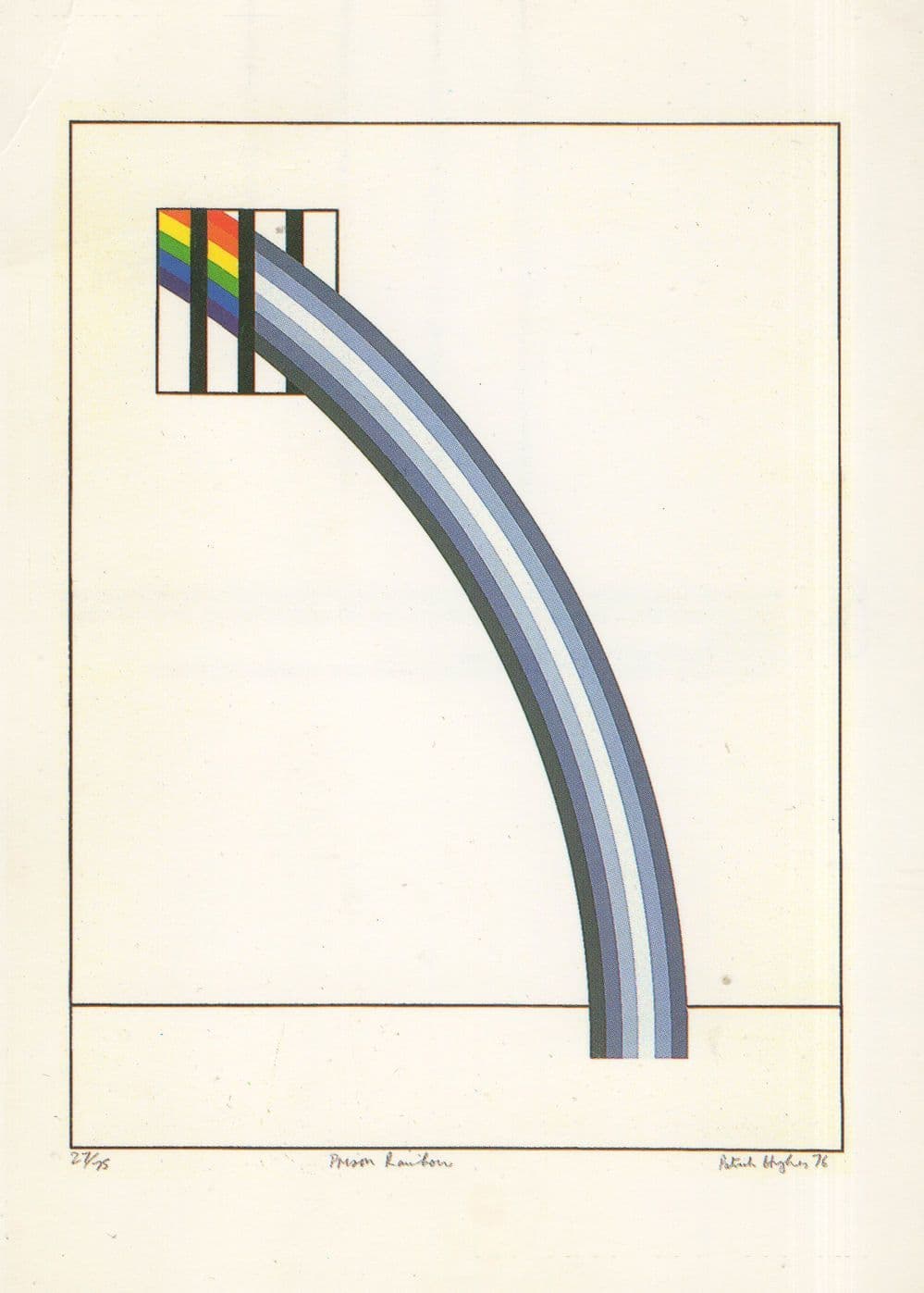 Prison Rainbow Freedom Amnesty International Rare Painting Postcard