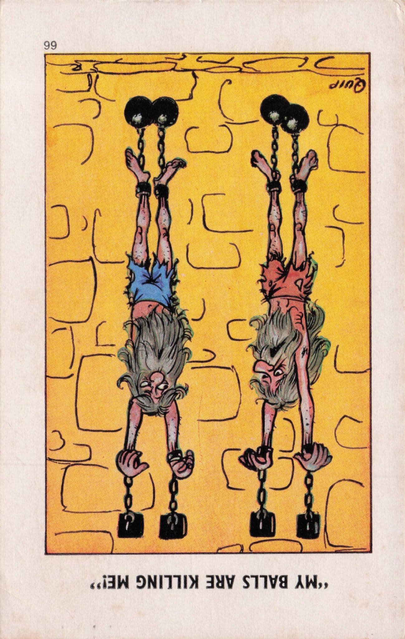 Prisoner Death Sentence Old Fashioned Hanging 1970s Comic Postcard