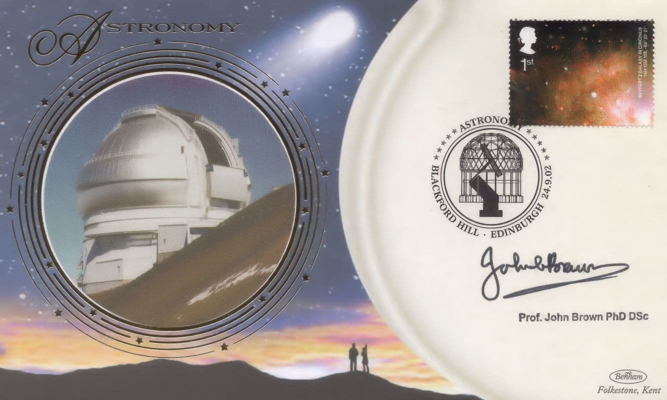 Professor John Brown Scottish Astronomer Hand Signed Rare FDC