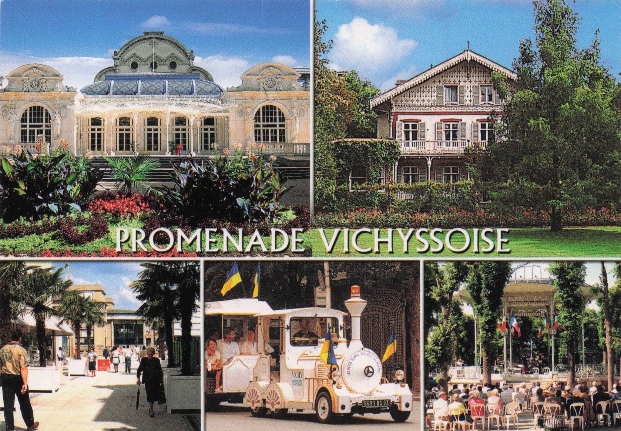 Promenade Vichyssoise French Railway Train Postcard