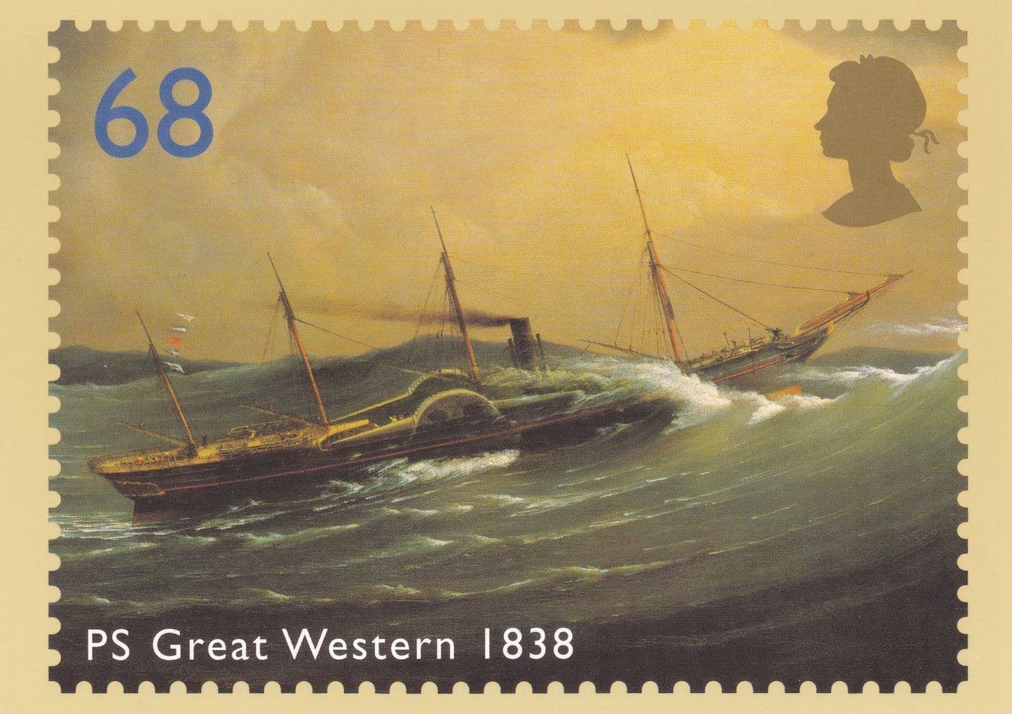PS Great Western 1838 Ship Bristol First Day Cover PHQ Rare Postcard