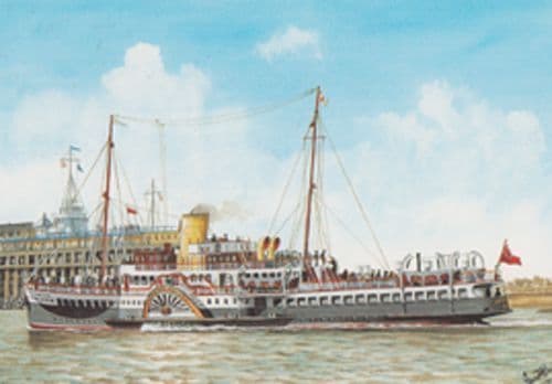 PS Royal Eagle Southend On Sea Museum Watercolour History Painting Postcard