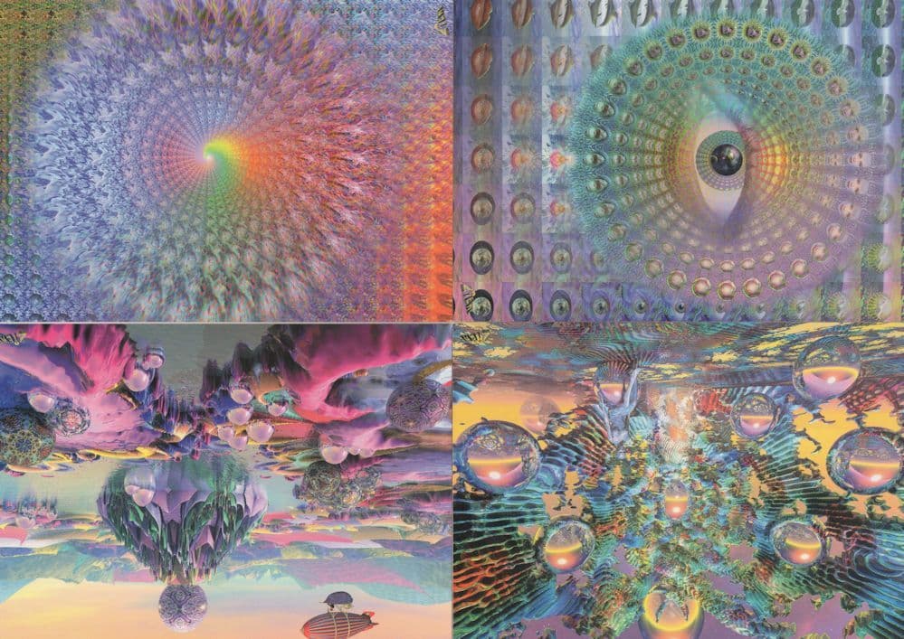 Psytrance 4x Postcard s