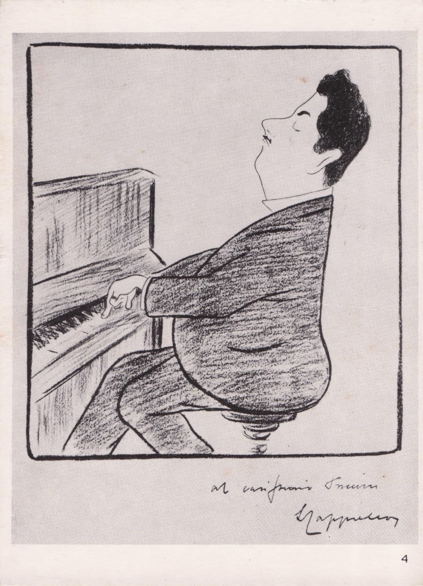 Puccini Classical Composer Autograph Signed Printed Photo Postcard